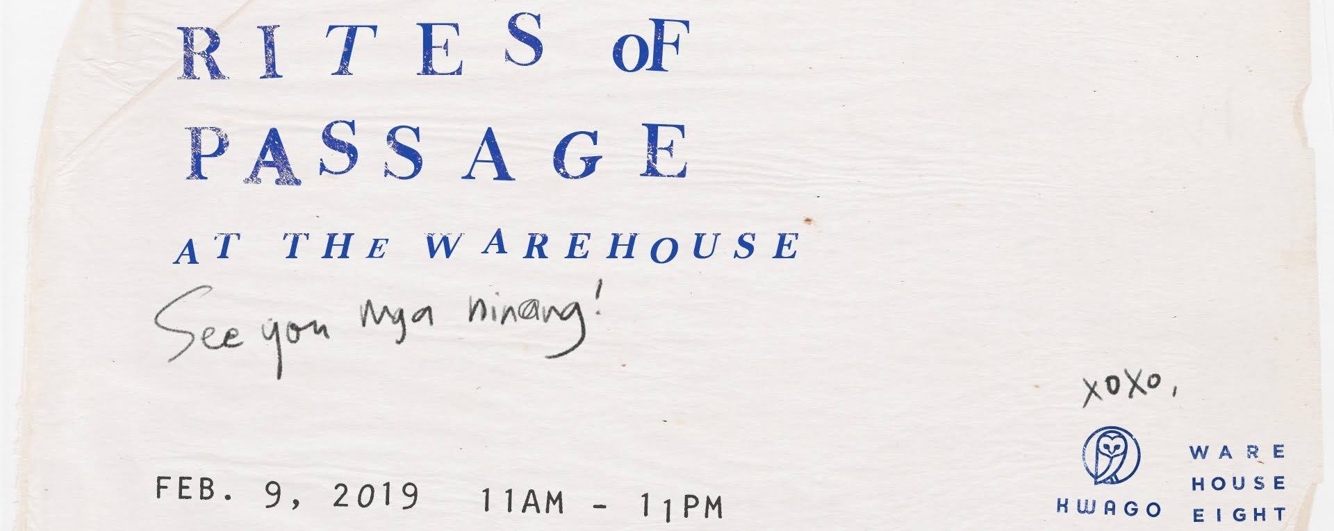 Rites of Passage at The Warehouse